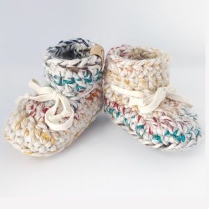 Handmade Crochet Newborn Baby Booties